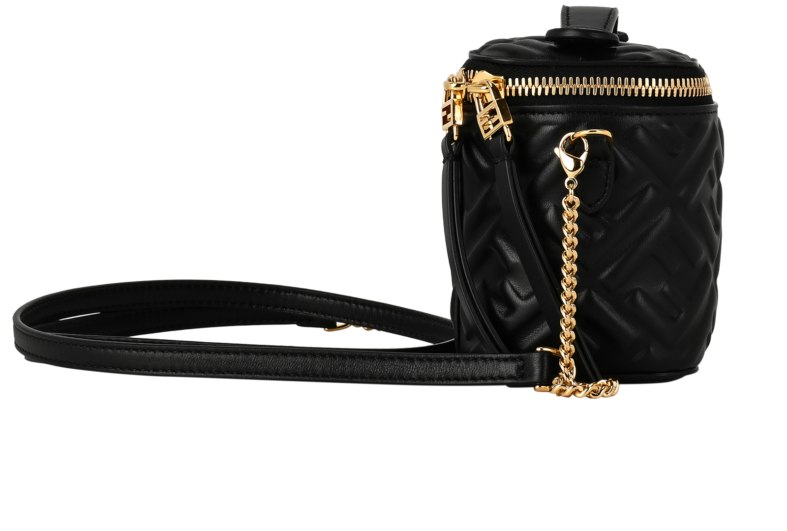 FF Motif Vanity, &pound;950, Handbags, Black, Leather, Side view